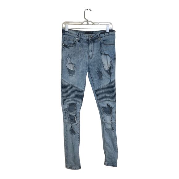 Forever 21 Distressed Skinny Jeans Size 31 - Picture 1 of 13